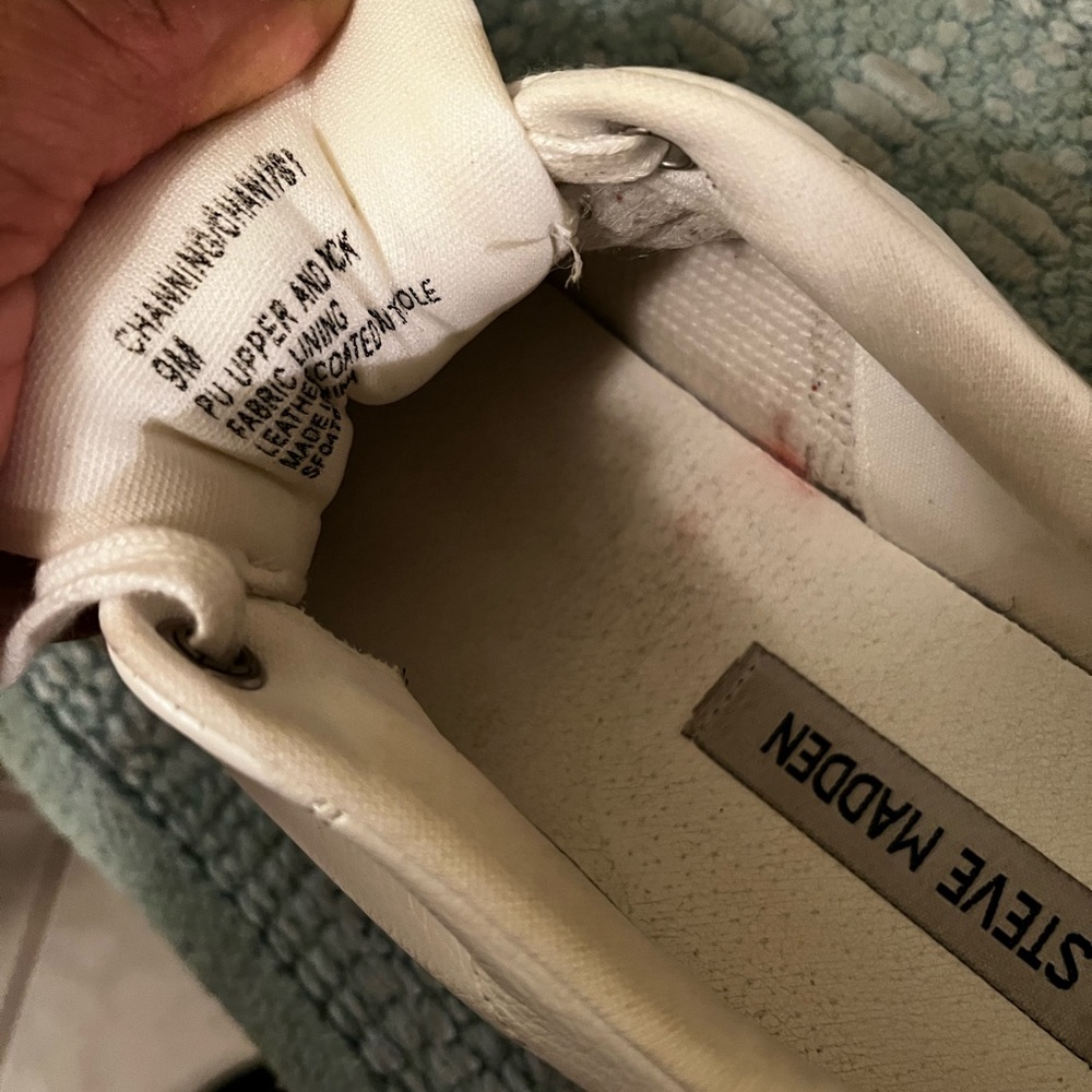 Steve Madden white sneakers . - Picture 7 of 13